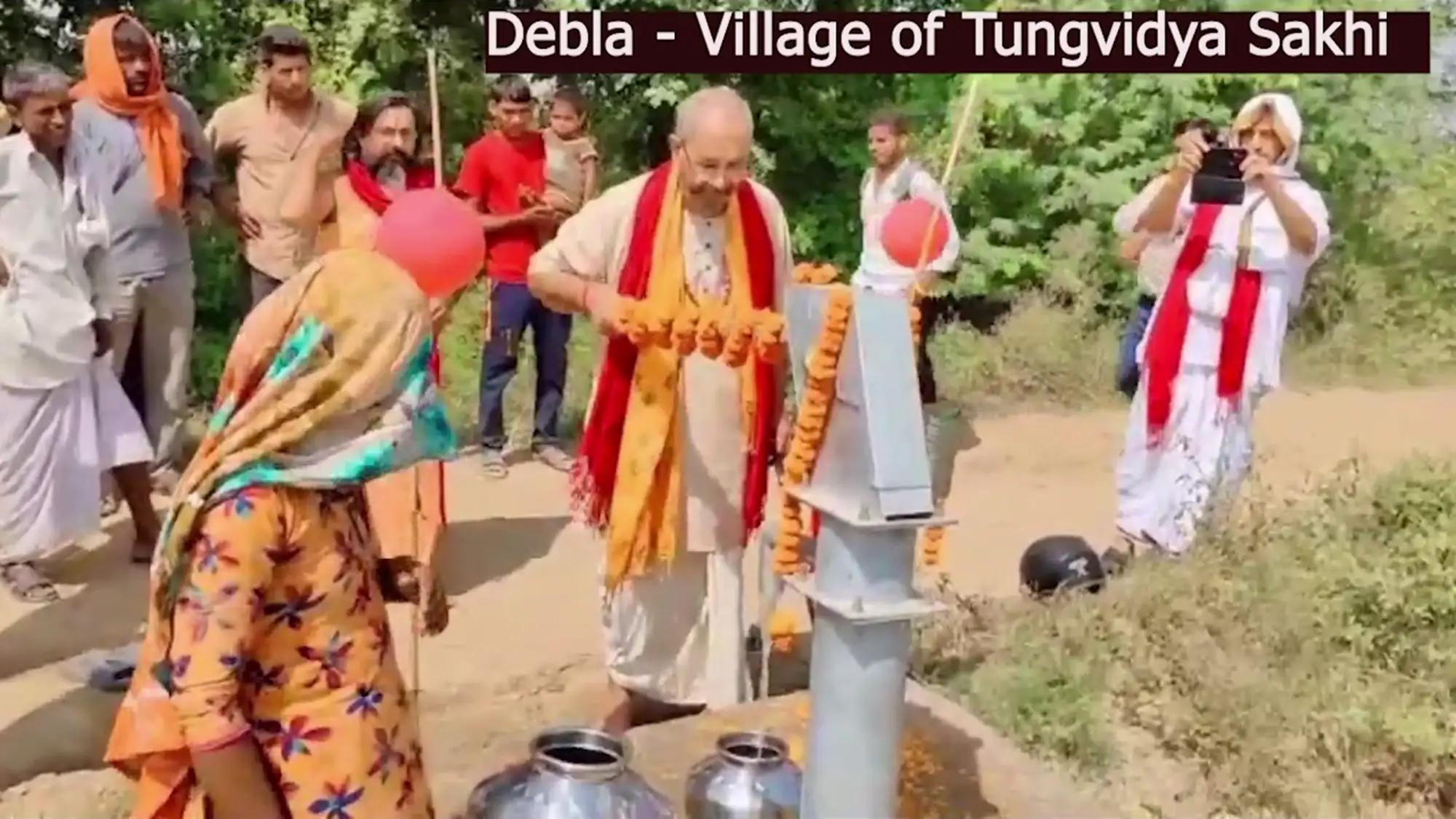 Water Distribution : Govardhan Institute installing hand water pumps for villagers